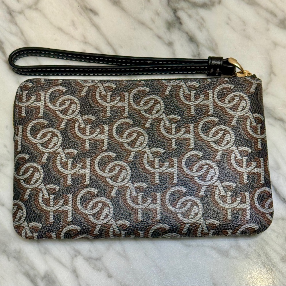 Coach, Zip Wristlet with Coach Monogram Print Brand - Picture 2 of 4